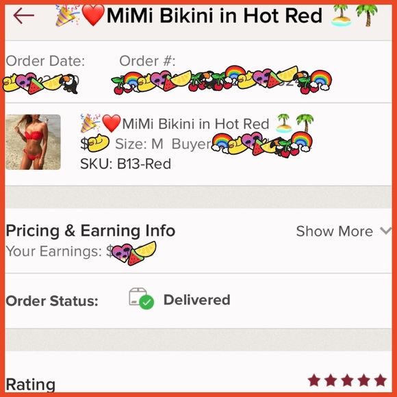 SALE🎉❤️MiMi Ruffle Push Up Bikini in Hot Red 🏝🌴 - Picture 6 of 6